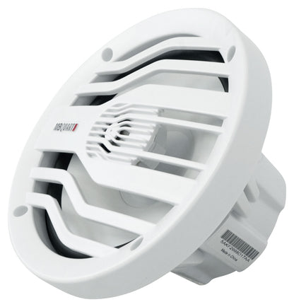 KMC5 Marine 3" Receiver Weather-Band Tuner+(4) White MB Quart 6.5" Speakers