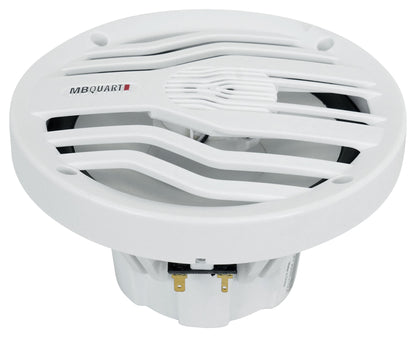 KMC5 Marine 3" Receiver Weather-Band Tuner+(4) White MB Quart 6.5" Speakers