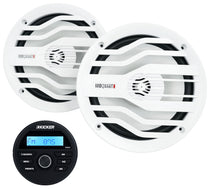 KMC2 Marine Bluetooth Receiver+(2) White MB Quart 6.5" Speakers