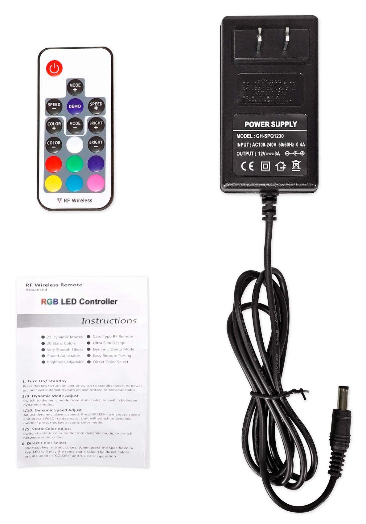 American DJ CSL100 Color Stand LED Tripod Speaker Stand w/Color LED's + Remote
