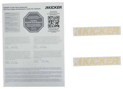 Kicker 50CWCD124 CompC 12" Subwoofer DVC 4 ohm Car Stereo Sub CWCD124