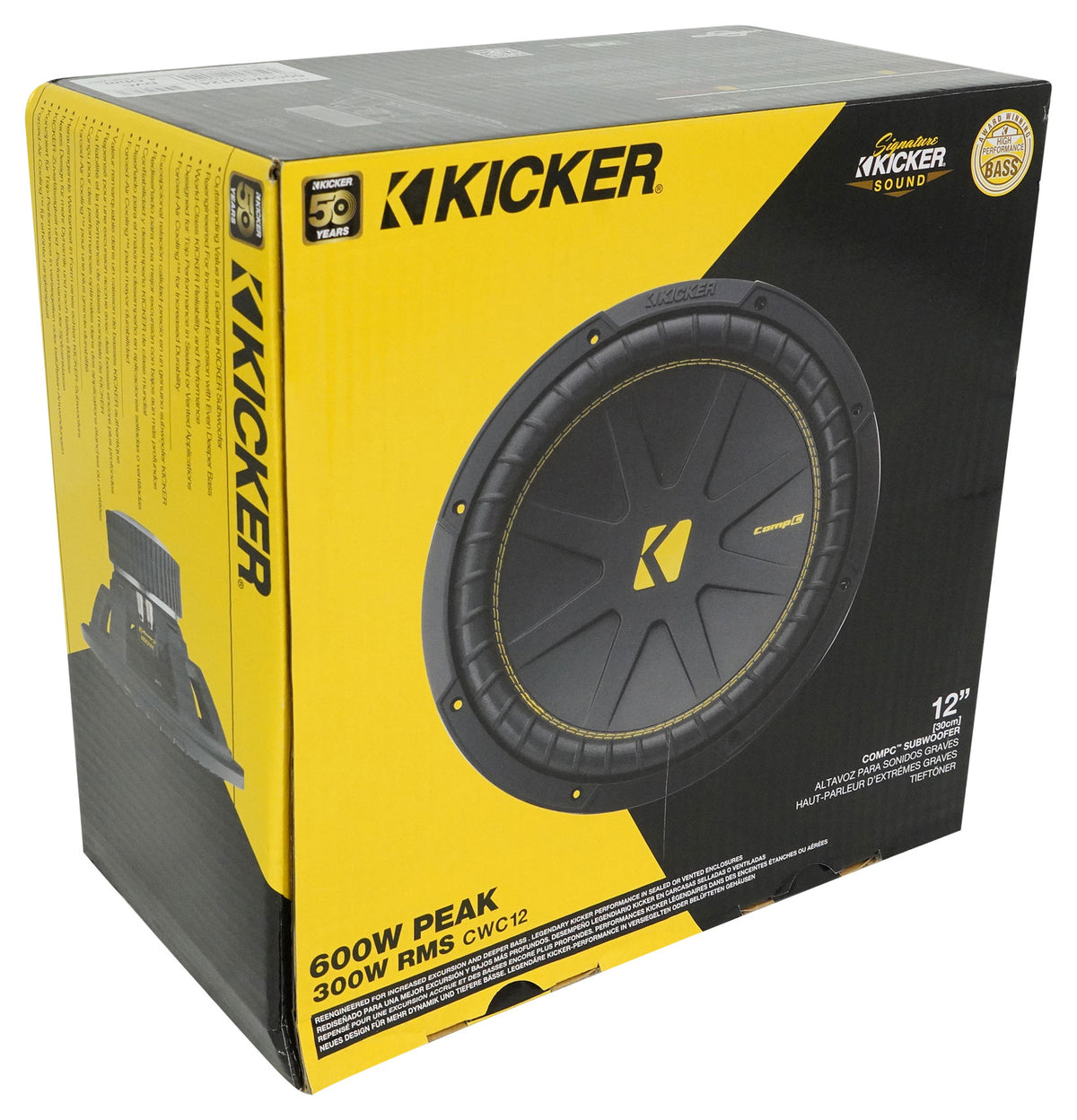 Kicker 50CWCD124 CompC 12" Subwoofer DVC 4 ohm Car Stereo Sub CWCD124