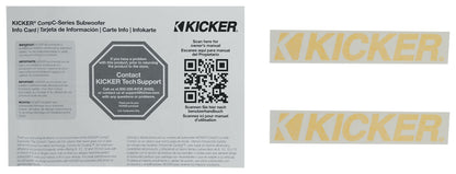 Kicker 50CWCS104 CompC 10" Subwoofer SVC 4 ohm Car Audio Sub CWCS104