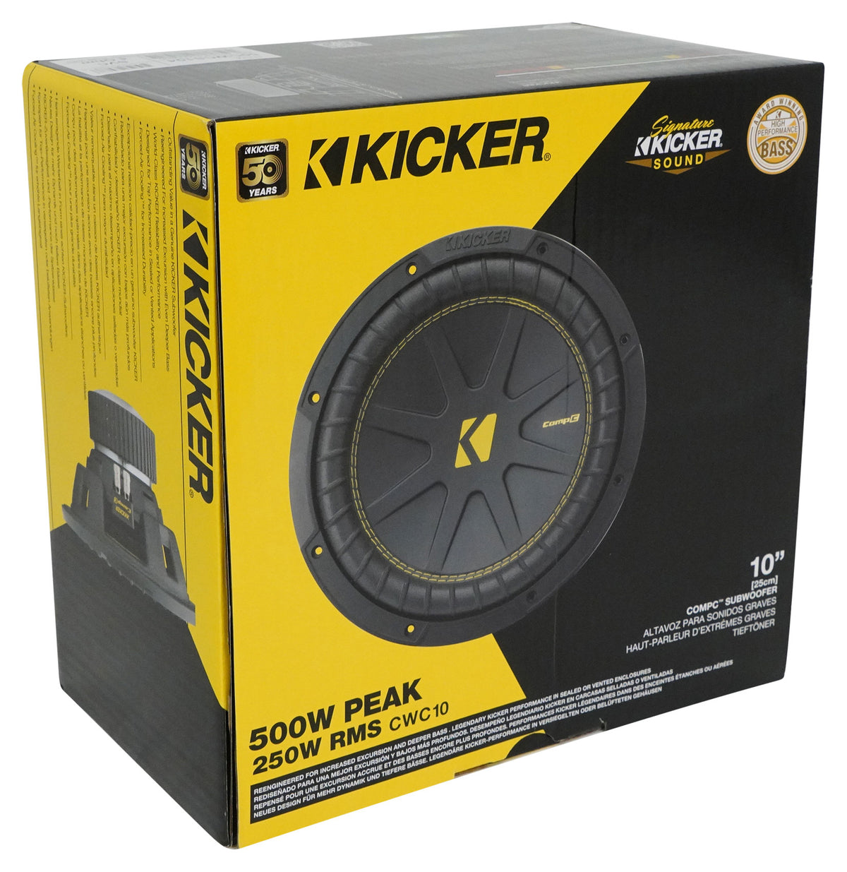 Kicker 50CWCS104 CompC 10" Subwoofer SVC 4 ohm Car Audio Sub CWCS104