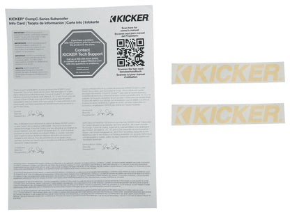 Kicker 50CWCS154 CompC 15" Subwoofer SVC 4 ohm Car Audio Sub CWCS154