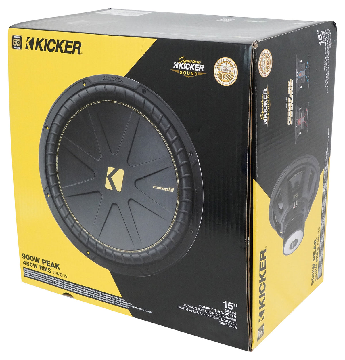 Kicker 50CWCS154 CompC 15" Subwoofer SVC 4 ohm Car Audio Sub CWCS154