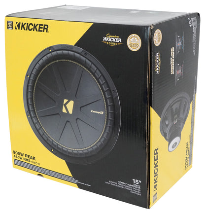 Kicker 50CWCS154 CompC 15" Subwoofer SVC 4 ohm Car Audio Sub CWCS154