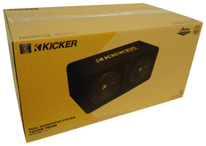 Kicker 50DCWC122 CompC Dual 12" Subwoofers in Vented Sub Box Enclosure DCWC122