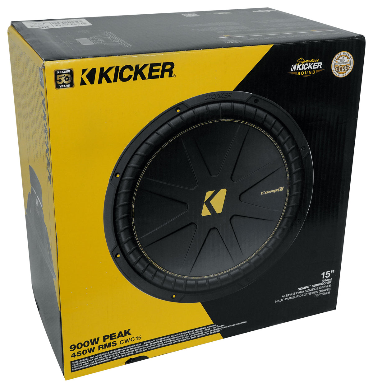 Kicker 50CWCD154 CompC 15" Subwoofer DVC 4 ohm Car Stereo Sub CWCD154