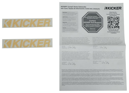 Kicker 50CWCS84 CompC 8" Subwoofer SVC 4 ohm Car Audio Sub CWCS84
