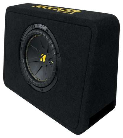 Kicker 50TCWC104 CompC 10" Subwoofer+Slim Shallow Sub Box Enclosure 4ohm TCWC104