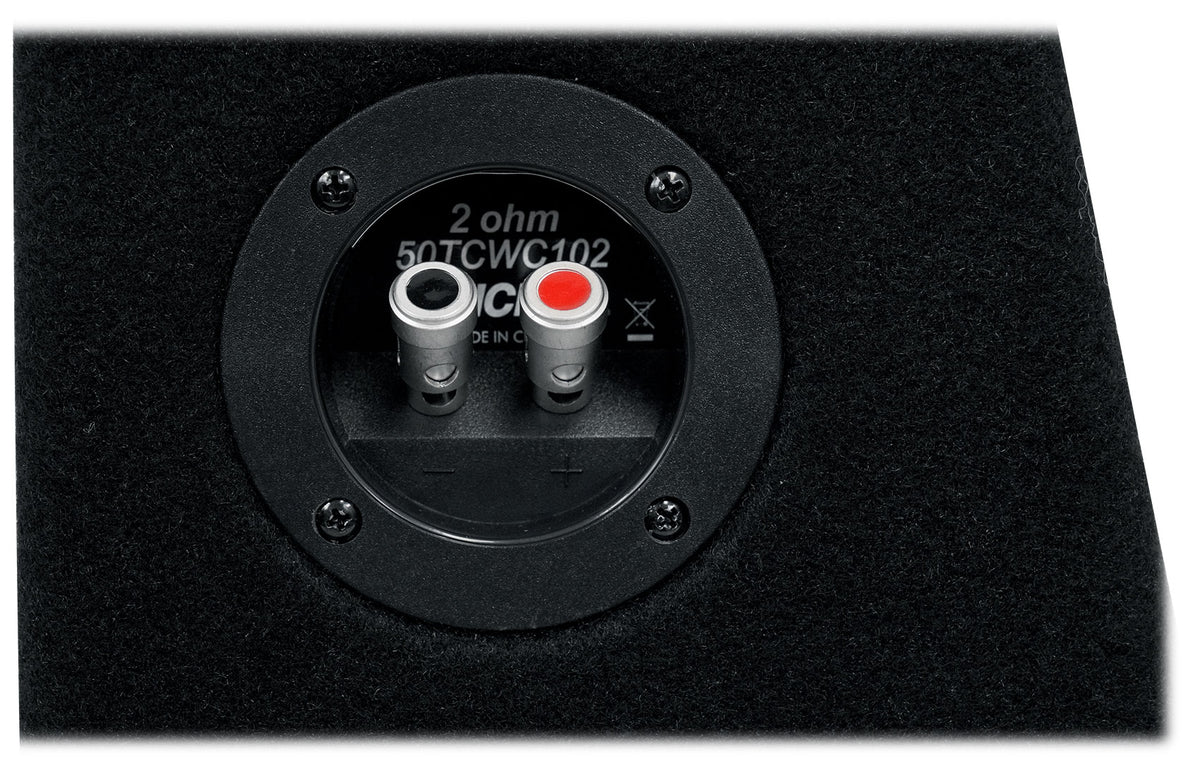Kicker 50TCWC102 CompC 10" Subwoofer+Slim Shallow Sub Box Enclosure 2ohm TCWC102