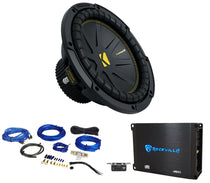 50CWCS104 10" Subwoofer + Amplifier + Wire Kit Bundle