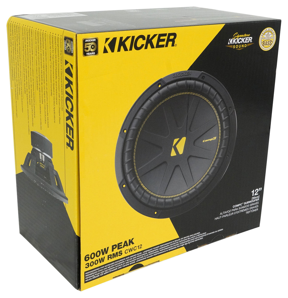 Kicker 50CWCS124 CompC 12" Subwoofer SVC 4 ohm Car Audio Sub CWCS124