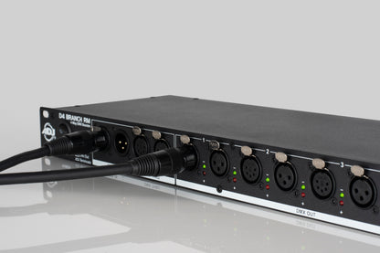 American DJ D4 Branch RM Single Rack 4-Way DMX Distributor/Booster w/XLR IO Jack