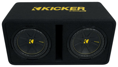 Kicker 50DCWC102 CompC Dual 10" Subwoofers in Vented Sub Box Enclosure DCWC102