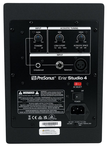 Presonus Eris Studio 4 Powered Active 4.5" Studio Monitor Speaker w/EBM Waveguide