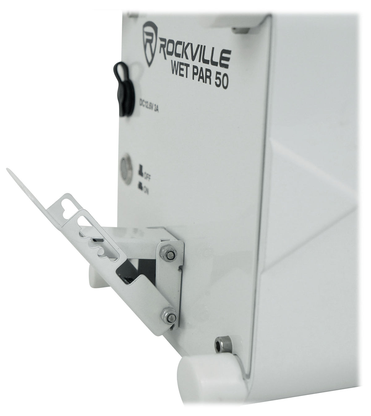 Rockville WET PAR 50 White Waterproof Battery DJ Light+Wireless DMX+RF Remote