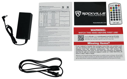 Rockville WET PAR 50 White Waterproof Battery DJ Light+Wireless DMX+RF Remote