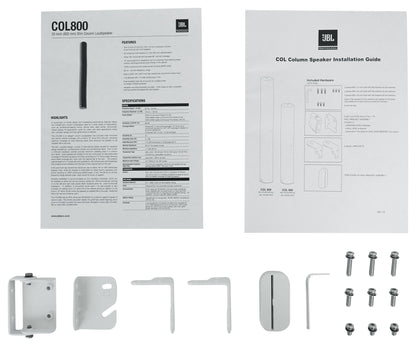 JBL COL800-WH 32" White 70V Commercial Slim Column Wall Mount Array Speaker
