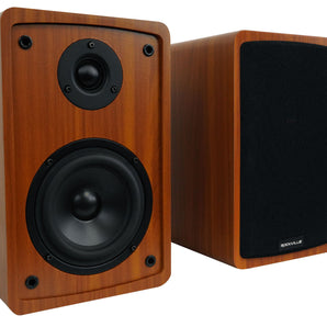 Rockville ELITE-5C Classic Wood 800w Home Theater 5.25" Bluetooth Bookshelf Speakers