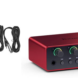 Focusrite Scarlett Solo 4th Gen Studio Recording USB Audio Interface+Microphone