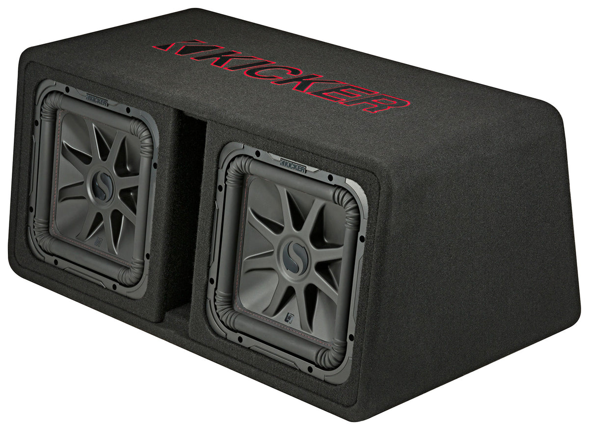 KICKER 45DL7R122 L7R 12" Dual Subwoofers+Vented Sub Box Enclosure 2-Ohm DL7R122