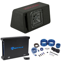 45VL7R102 L7R 10" Subwoofer + Vented Sub Box Enclosure + dB12 Amplifier + RWK41 Wire Kit