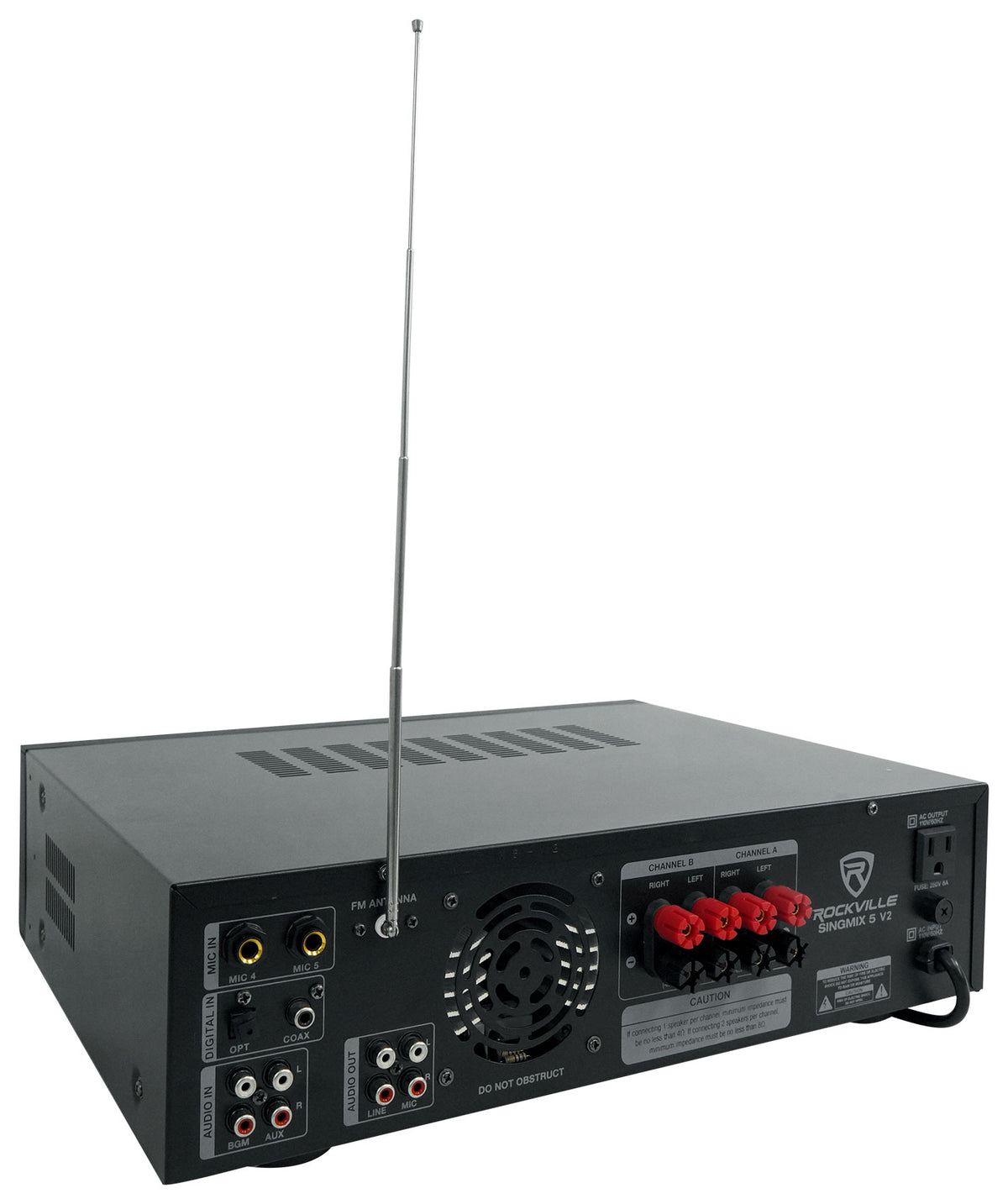 Rockville Mixer Amplifier/Home Stereo Receiver+(2) Dual 15” 3000w 3-Way Speakers