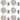 6 Rockville WET PAR 50 White Waterproof Battery DJ Lights+Wireless DMX+RF Remote