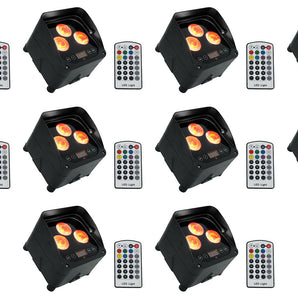 10) Rockville WET PAR 50 Waterproof Battery LED DJ Lights+Wireless DMX+RF Remote