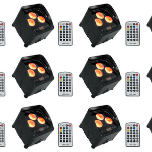 12) Rockville WET PAR 50 Waterproof Battery LED DJ Lights+Wireless DMX+RF Remote