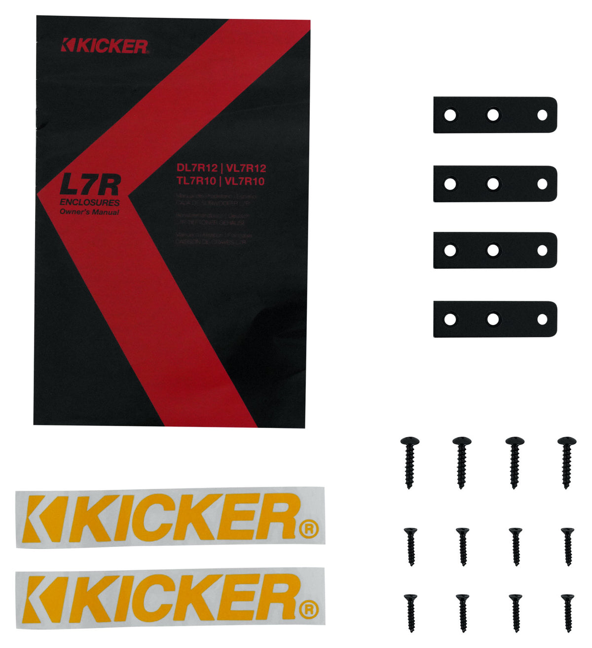 KICKER 45DL7R122 L7R 12" Dual Subwoofers+Vented Sub Box Enclosure 2-Ohm DL7R122