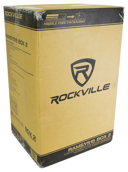Rockville 15" passive 500 Watt 8 Ohm Lightweight DJ PA ABS Cabinet Speaker