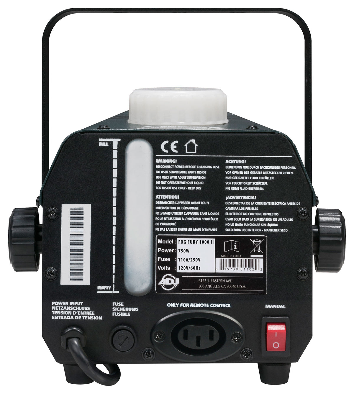 American DJ ADJ FOG FURY 1000 II 700W Compact High Output Fog Machine w/ Remote