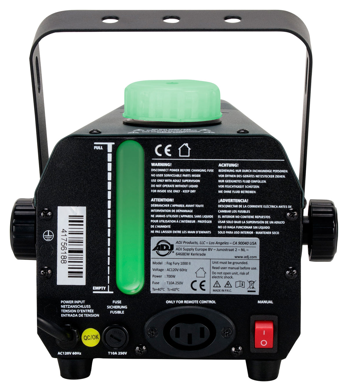 American DJ ADJ FOG FURY 1000 II 700W Compact High Output Fog Machine w/ Remote