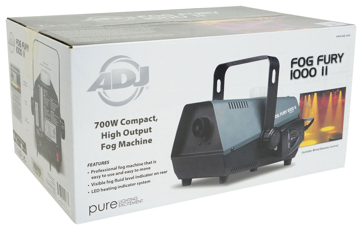 American DJ ADJ FOG FURY 1000 II 700W Compact High Output Fog Machine w/ Remote
