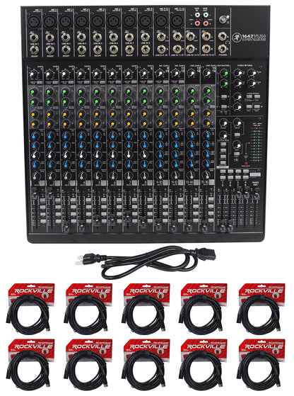 1642VLZ4 16-Channel Mixer & (10) 20' XLR Cables