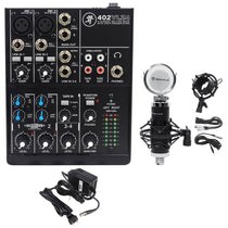 Mackie 402VLZ4 4-Channel Compact Analog Low-Noise Mixer+Condenser Recording Mic