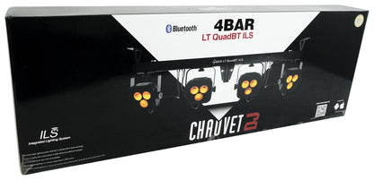 Chauvet DJ 4BAR LT QuadBT ILS Bluetooth Wash Lighting Kit+Tripod+Bag+Footswitch