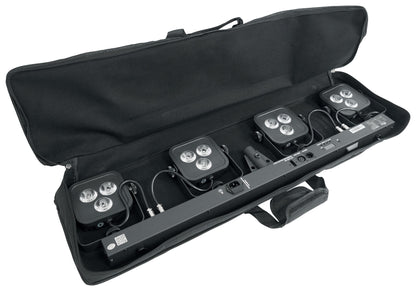 Chauvet DJ 4BAR LT QuadBT ILS Bluetooth Wash Lighting Kit+Tripod+Bag+Footswitch