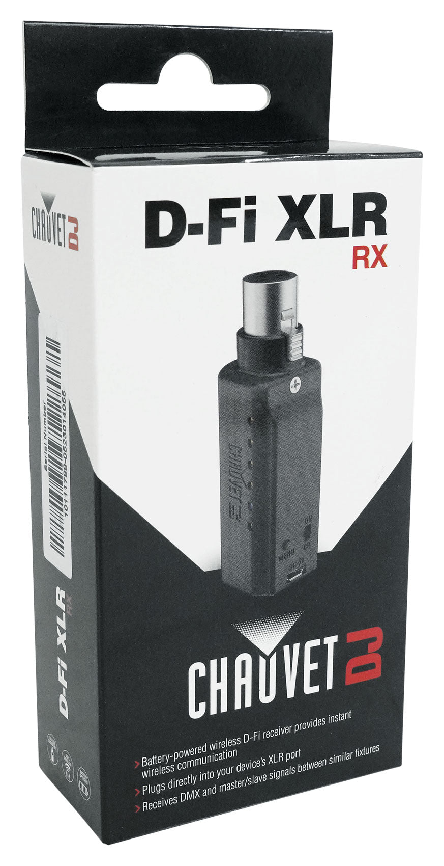Chauvet D-Fi XLR RX Rechargeable D-Fi Receiver Turns DMX Light into Wireless DMX