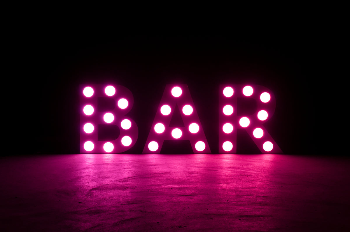 Eliminator Decor BAR mini 24" Tall White RGBW LED Letters w/ Wireless Remote ADJ