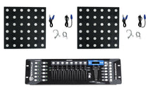 (2) STAGE MATRIX 36 RGB 6x6 Matrix DJ Blinder Lights + DMX Controller