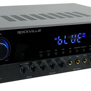 Rockville SINGMIX 5 V2 2000w Bluetooth Pro/Karaoke/Home Amplifier Mixer Receiver