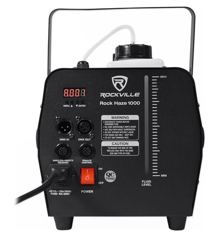 ROCKHAZE 1000 DMX Haze Machine Water Based Hazer+ADJ Par Blacklight