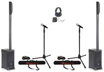 IRX ONE Column PA Speakers with Mic Kits and Headphones