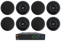 JBL CSA 280Z 2 x 80w Commercial 70v Amplifier+(8) Black 5.25" Ceiling Speakers