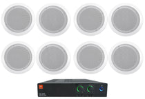JBL CSA 280Z 2 x 80w Commercial 70v Amplifier Amp+(8) 6.5" Ceiling Speakers