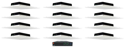JBL CSA 280Z Commercial Amplifier+(12) 2' X 2' Drop Ceiling Office Tile Speakers